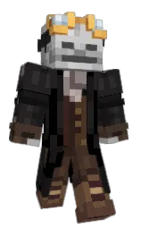mine shaft and black Minecraft skin — Classic model