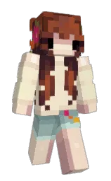 champagne and albescent white Minecraft skin — Slim model