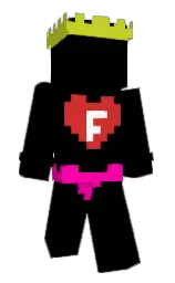 black and hollywood cerise Minecraft skin — Classic model — first worn by Sr_Potatoxxz