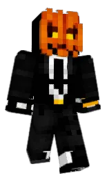 black and white Minecraft skin — Slim model — first worn by KFCliebhaber