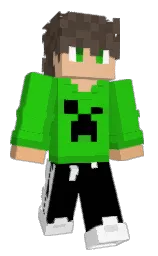 malachite and black Minecraft skin — Classic model — first worn by CreeperStarter