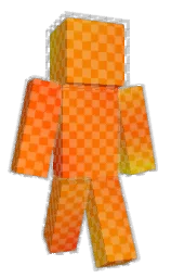 international orange Minecraft skin — Classic model — first worn by Zahon777