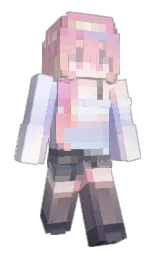 texas rose and provincial pink Minecraft skin — Slim model — first worn by YingXue0303