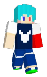 smalt and white Minecraft skin — Classic model — first worn by pi_nattu0501