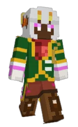 Survana's Minecraft skin wearing the Menace cape