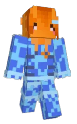 royal blue and malibu Minecraft skin — Classic model — first worn by GlimsGlimmer