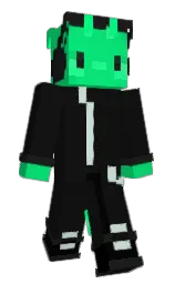 cod gray and spring green Minecraft skin — Slim model