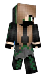 black and cod gray Minecraft skin — Slim model