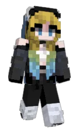 black and cod gray Minecraft skin — Classic model