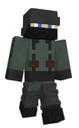 AceShady313's Minecraft skin wearing the Menace cape
