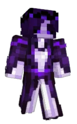Voidment's Minecraft skin wearing the Purple Heart cape