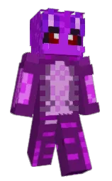 scarlet gum and electric violet Minecraft skin — Slim model