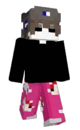 black and cerise Minecraft skin — Slim model