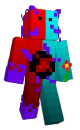 electric violet and robin's egg blue Minecraft skin — Classic model