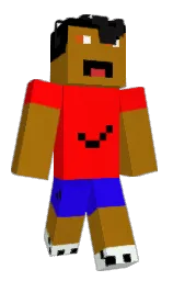 black and red Minecraft skin — Classic model