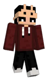 black and cedar Minecraft skin — Classic model — first worn by BIHIMA