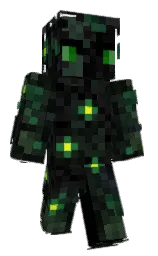 black and racing green Minecraft skin — Classic model — first worn by Moonlight2610