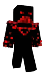 black and red Minecraft skin — Classic model