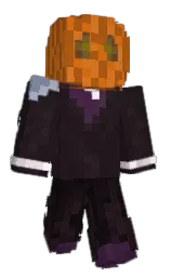 fiery orange and gondola Minecraft skin — Classic model — first worn by Dystrybut