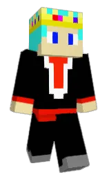black and cyan / aqua Minecraft skin — Slim model
