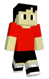 red and black Minecraft skin — Classic model