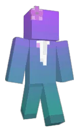 black and medium purple Minecraft skin — Slim model