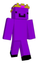 electric violet and black Minecraft skin — Slim model