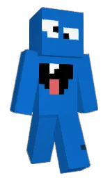 science blue and black Minecraft skin — Classic model