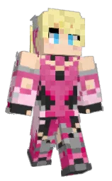 Lizbetha's Minecraft skin wearing the Aurora cape