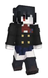 Akima's Minecraft skin wearing the 15th Anniversary cape