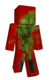 bright red Minecraft skin — Slim model