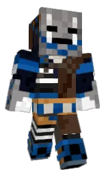 ebony and white Minecraft skin — Classic model — first worn by Inkokammu