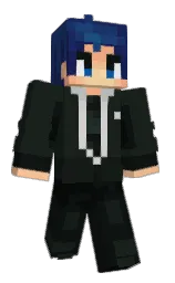 WaveTheWaffle's Minecraft skin wearing the Twisted cape