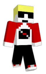 white and black Minecraft skin — Classic model