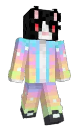 Dapperrcat's Minecraft skin wearing the Aurora cape
