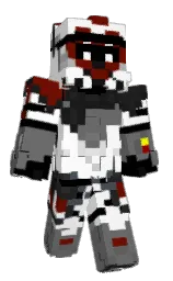 white and black Minecraft skin — Classic model
