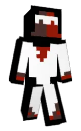 white and black Minecraft skin — Classic model