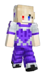 lemon1729's Minecraft skin wearing the Purple Heart cape