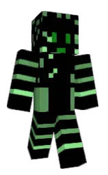 black and hippie green Minecraft skin — Classic model — first worn by _Nightpaw