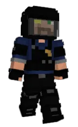 black and cod gray Minecraft skin — Slim model — first worn by Klxgi