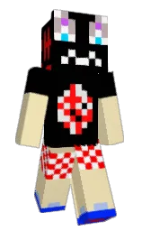 black and sidecar Minecraft skin — Slim model — first worn by Lugattu