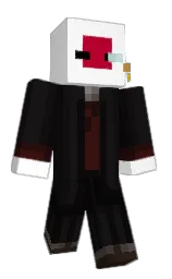 white and cod gray Minecraft skin — Classic model