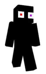 black and white Minecraft skin — Classic model
