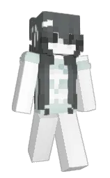white and alabaster Minecraft skin — Slim model — first worn by ASLEI