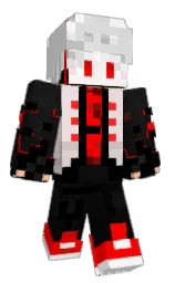 black and white Minecraft skin — Classic model — first worn by liam0870