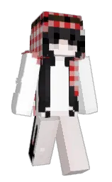 hint of red and white Minecraft skin — Classic model