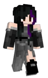 woodsmoke and black Minecraft skin — Slim model — first worn by Ruchiiru