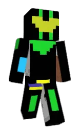 black and silver Minecraft skin — Classic model