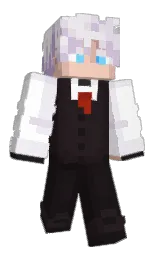 Minecraft-Skin in whisper und white — Modell: Klassisch