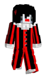 black and red Minecraft skin — Slim model — first worn by awpbhop
